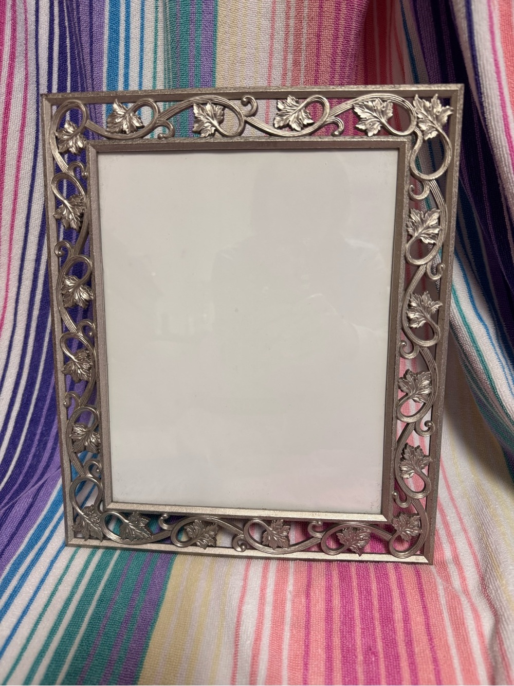 Newell ornate pewter Floral Scroll Photo Frame 8x10 photo